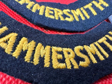 Load image into Gallery viewer, Original WW2 British Home Front Civil Defence Hammersmith Shoulder Titles - The Militaria Shop