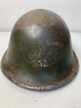 Load image into Gallery viewer, Mk3 Canadian / British Army Original WW2 Turtle Helmet High Rivet - The Militaria Shop