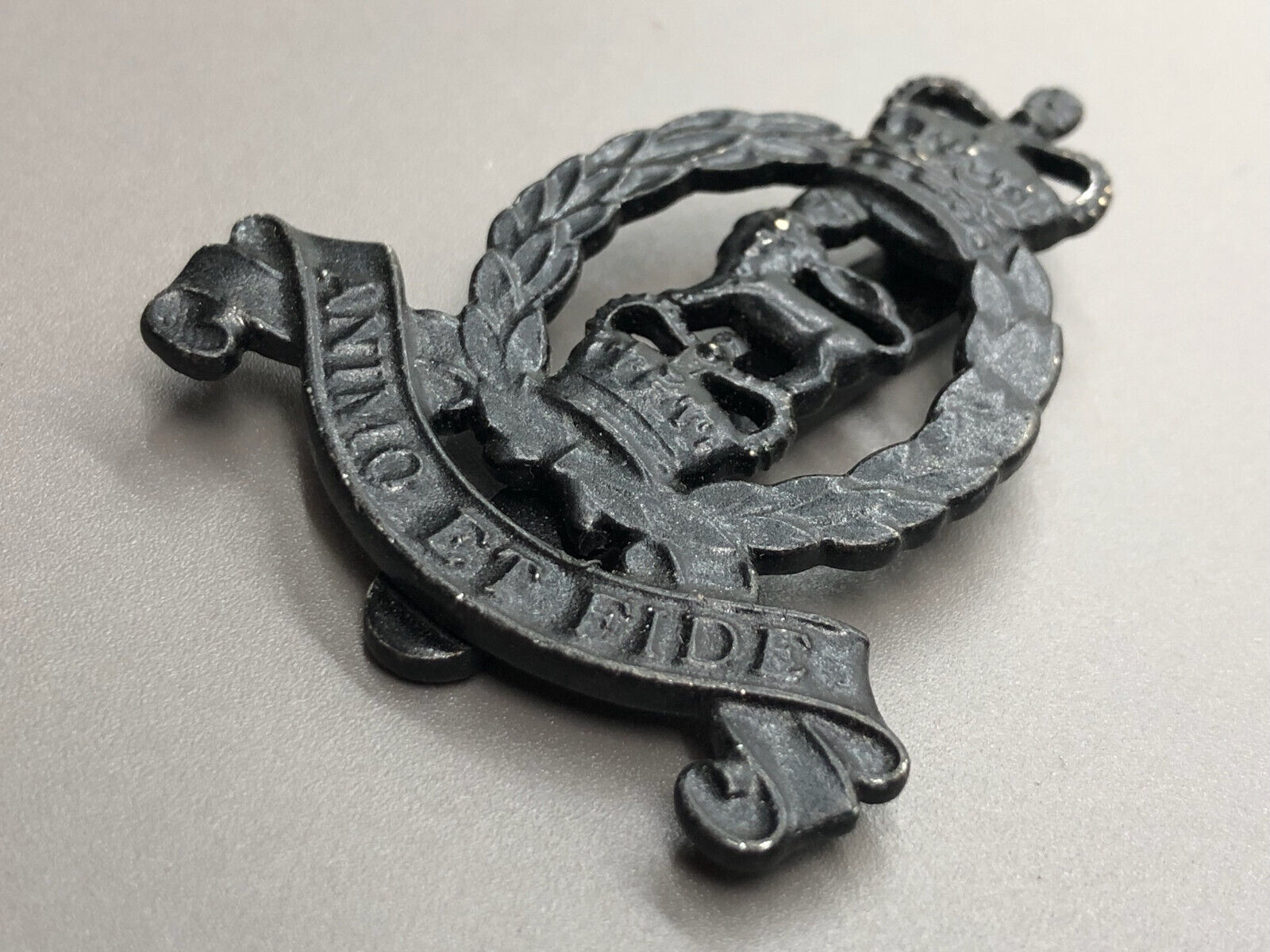 Genuine British Army Blackened Adjutant General's Corps Cap Badge - The Militaria Shop