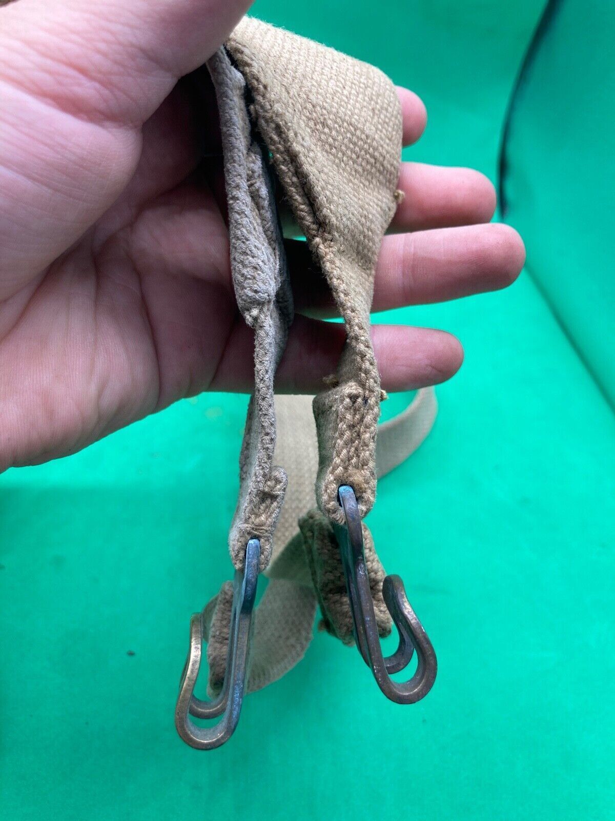 Original WW2 Pattern British Army L Straps Pair - 37 Pattern Webbing Haversack - The Militaria Shop