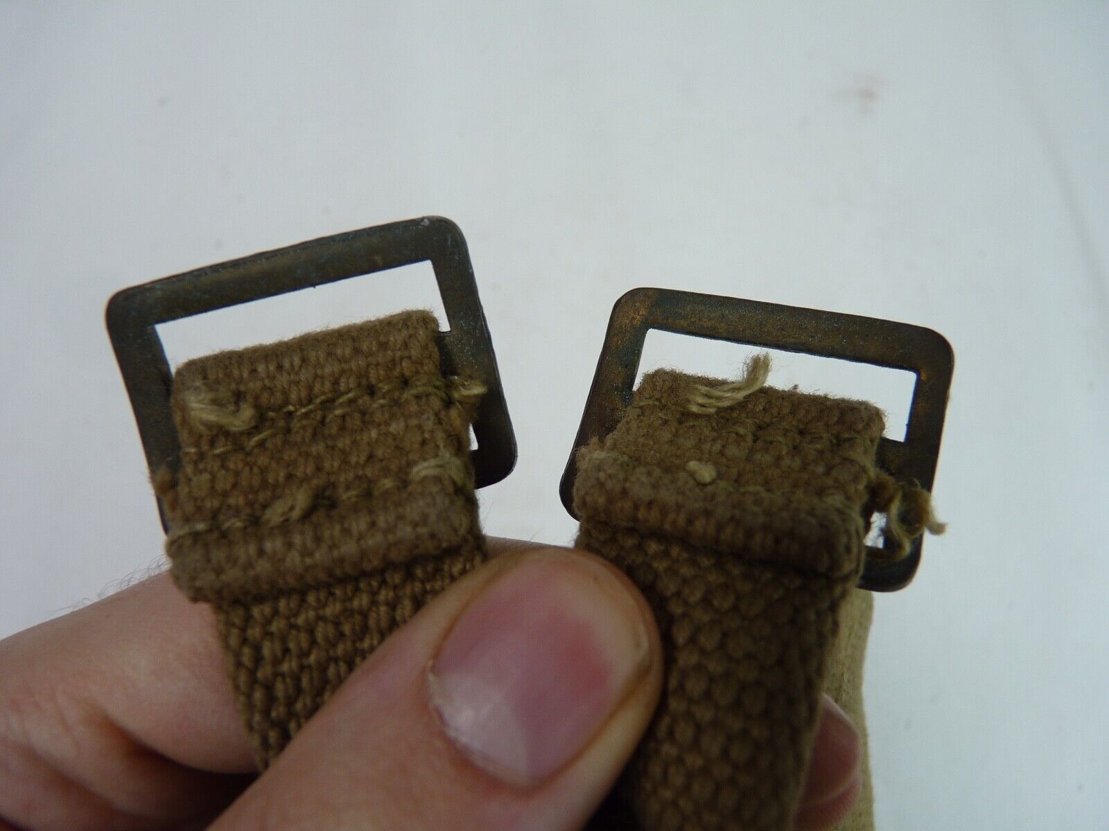 Original WW2 British Army Soldiers Water Bottle Carrier Harness - Dated 1942 - The Militaria Shop
