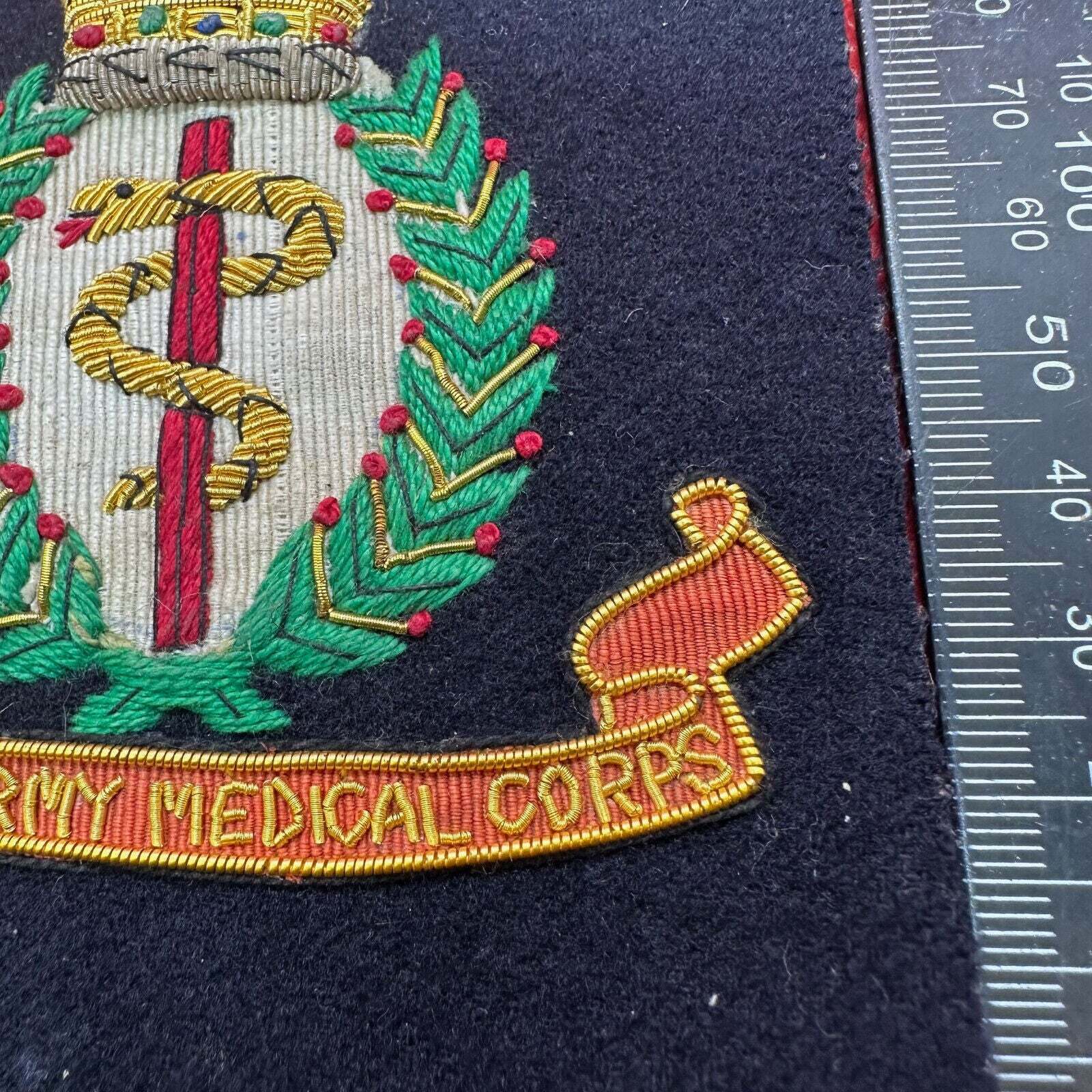 British Army Bullion Embroidered Blazer Badge - RAMC Royal Army Medical Corps - The Militaria Shop