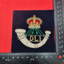 Load image into Gallery viewer, British Army Bullion Embroidered Blazer Badge -Durham Light Infantry Kings Crown - The Militaria Shop