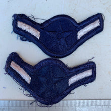 Load image into Gallery viewer, Pair of United States Air Force Rank Chevrons Navy Blue - Airmen - The Militaria Shop