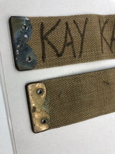 Load image into Gallery viewer, Original WW2 British Army 37 Pattern L Straps Pair - Wartime Dated - The Militaria Shop