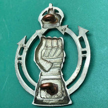 Load image into Gallery viewer, Original WW2 British Army Cap Badge - Royal Armoured Corps - Kings Crown - The Militaria Shop