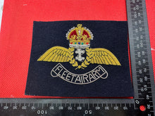 Load image into Gallery viewer, British Royal Navy Bullion Embroidered Blazer Badge - Fleet Air Arm- Kings Crown - The Militaria Shop
