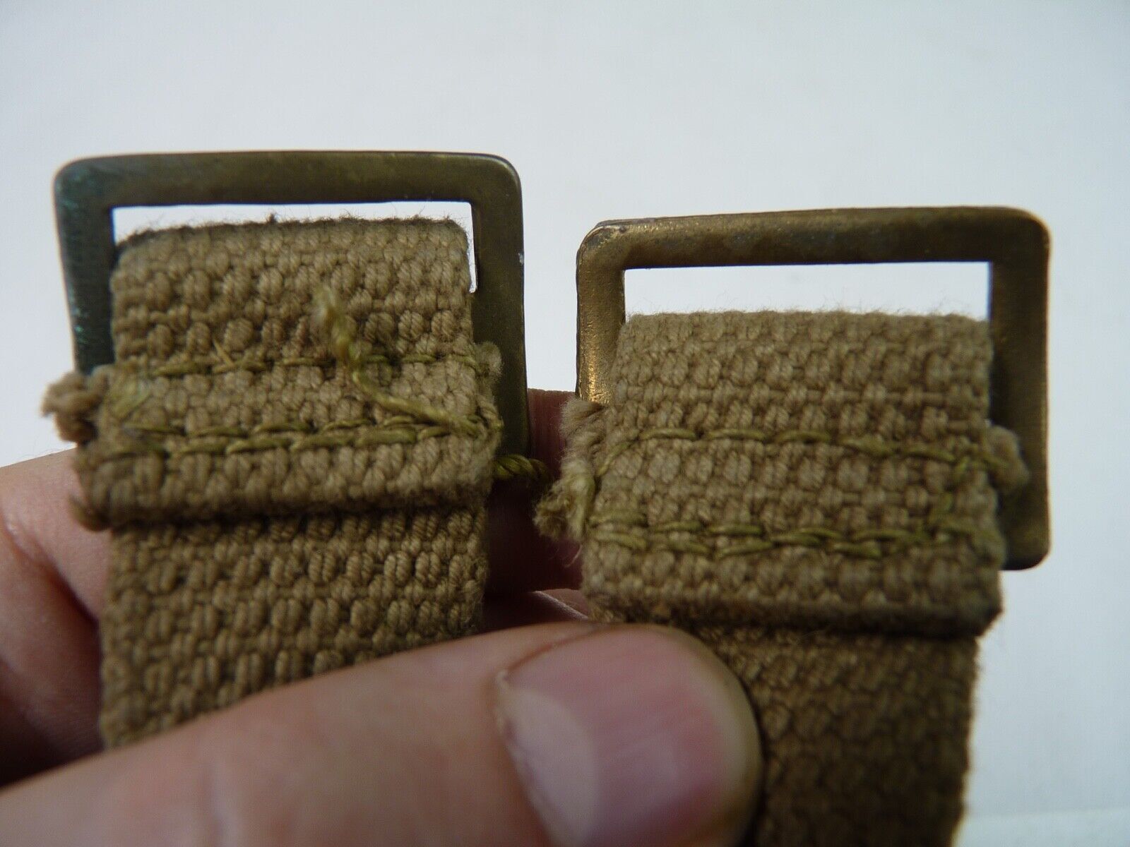 Original WW2 British Army Soldiers Water Bottle Carrier Harness - Dated 1943 - The Militaria Shop