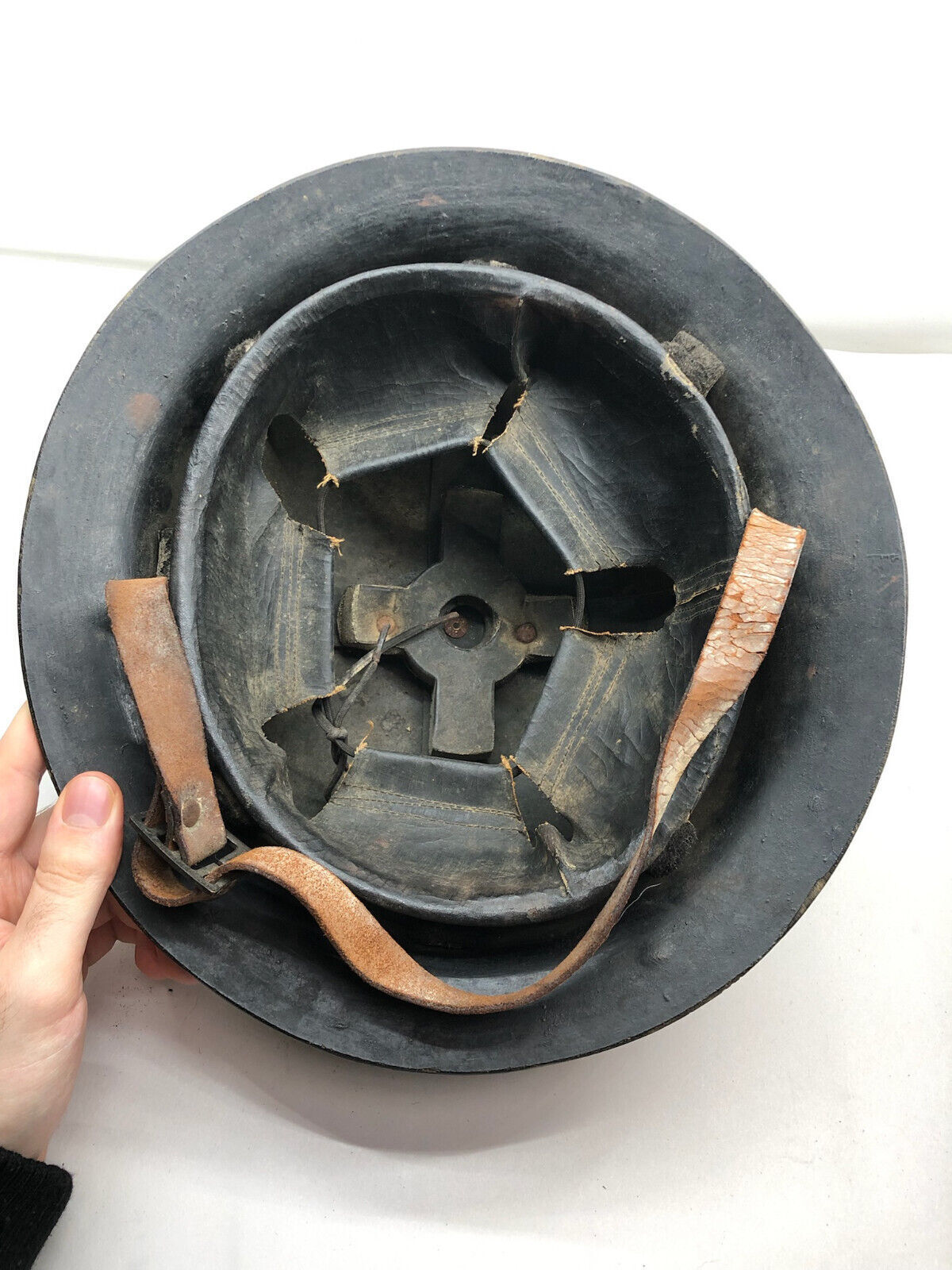 Original WW2 British Home Front Civillian / Private Purchase Helmet - Complete! - The Militaria Shop