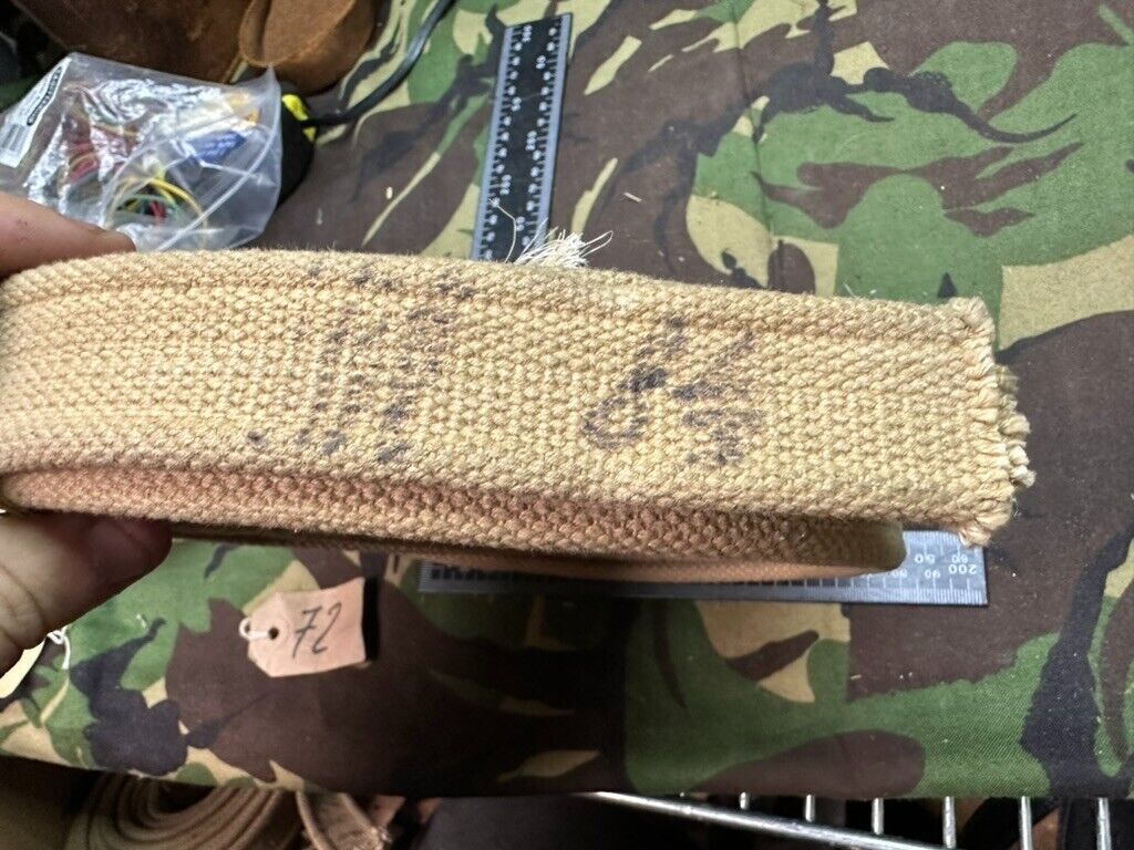 WW2 British Army Webbing Roll SMLE / Bren Sling Type Material Approx 160" x - The Militaria Shop
