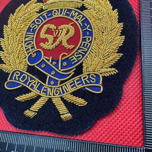 Load image into Gallery viewer, British Army Bullion Embroidered Blazer Badge - Royal Engineers - King's Cr - The Militaria Shop