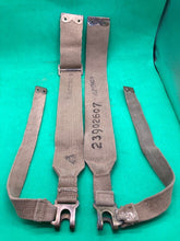 Load image into Gallery viewer, Original WW2 Pattern British Army L Straps Pair - 37 Pattern Webbing Haversack - The Militaria Shop