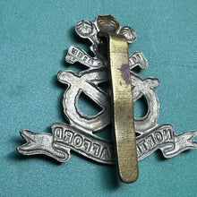 Load image into Gallery viewer, Original WW2 British Army North Stafford Regiment Cap Badge - The Militaria Shop