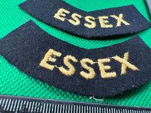 Load image into Gallery viewer, Original WW2 British Home Front Civil Defence Essex Shoulder Titles - The Militaria Shop