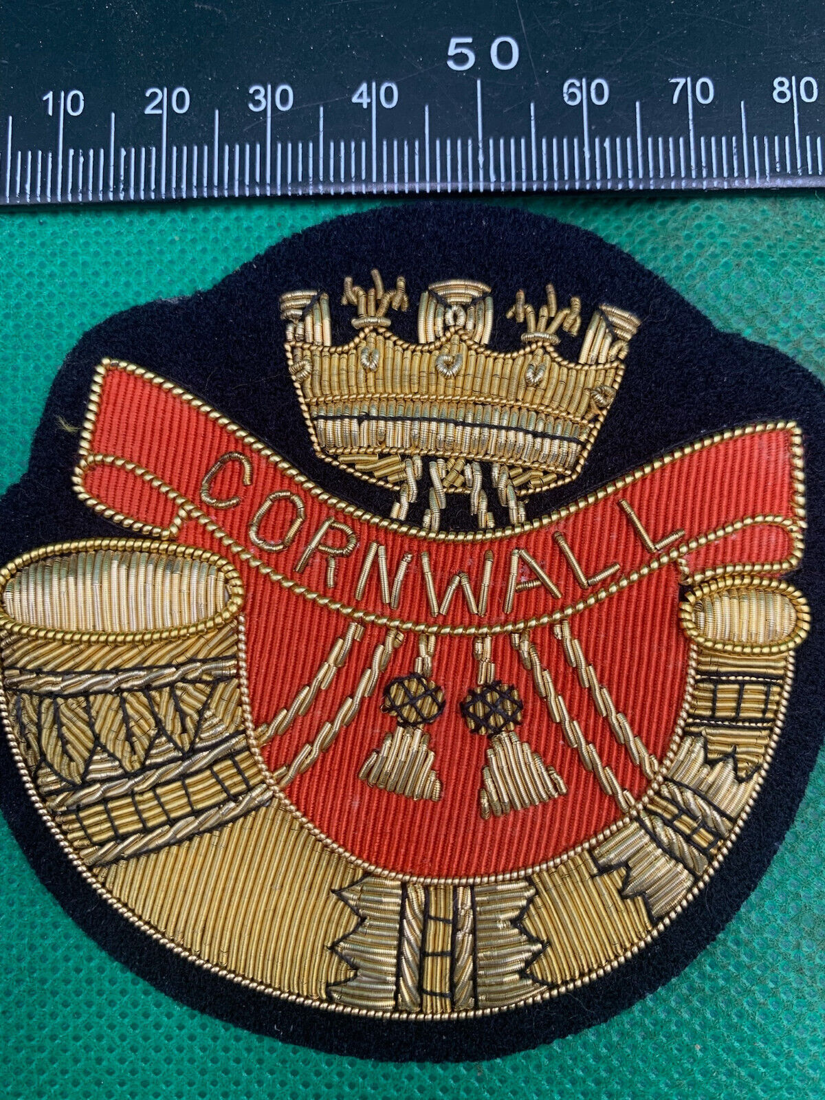 British Army Bullion Embroidered Blazer Badge - Duke of Cornwall Light Infantry - The Militaria Shop