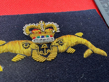 Load image into Gallery viewer, British Royal Navy Bullion Embroidered Blazer Badge - Submariners - The Militaria Shop