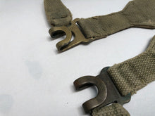 Charger l'image dans la galerie, Original WW2 British Army 37 Pattern Canvass L Straps Set - The Militaria Shop