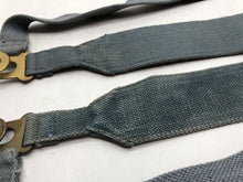 Load image into Gallery viewer, Original WW2 British Royal Air Force Blue 37 Pattern L Strap Set - The Militaria Shop
