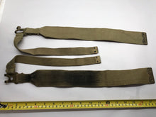 Load image into Gallery viewer, Original WW2 British Army 37 Pattern Canvass L Straps Set - The Militaria Shop