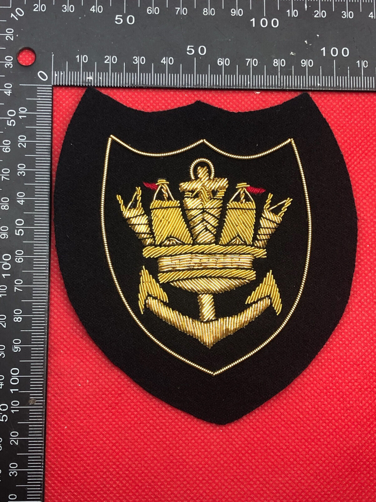 British Navy Bullion Embroidered Blazer Badge - Merchant Navy - The Militaria Shop