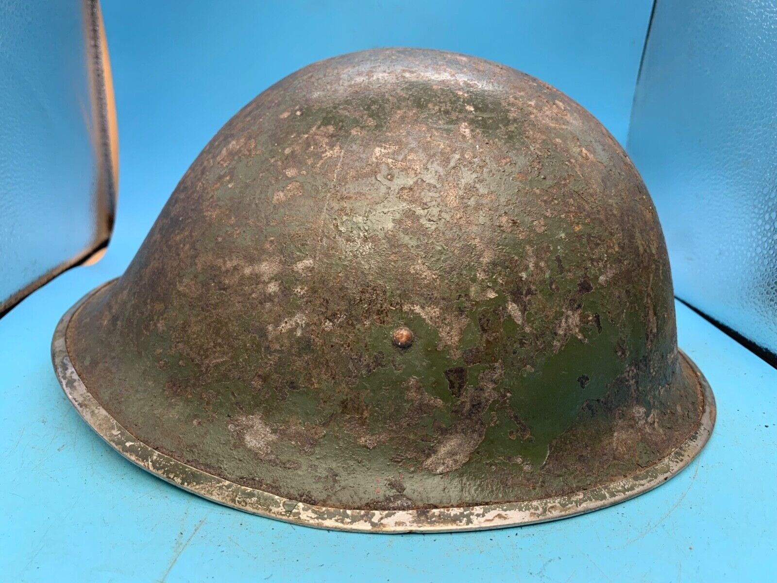 WW2 Mk3 High Rivet Turtle - British / Canadian Army Helmet - Good Original - The Militaria Shop