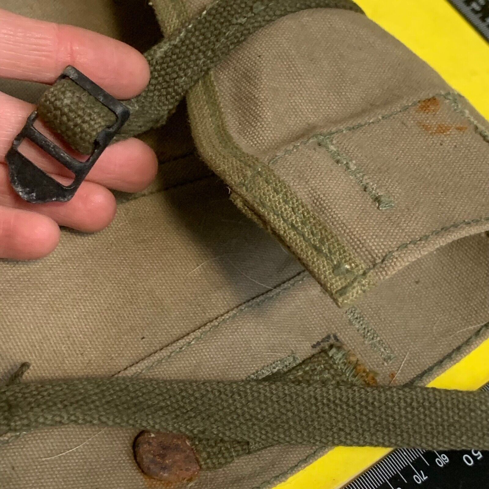 Original WW2 US Army M1928 Haversack Pack Tail - 1944 Dated - The Militaria Shop