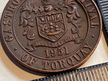 Charger l'image dans la galerie, Gastronomic Festival of Torquay 1951 - Bronze Medialion / Coin - The Militaria Shop