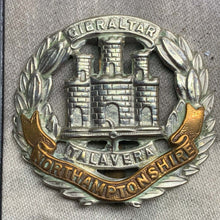 Load image into Gallery viewer, Original WW2 British Army Northamptonshire Regiment Cap Badge - The Militaria Shop