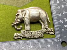 Load image into Gallery viewer, British Army 19th Alexandra P.W. Hussars ORIGINAL Cap Badge - The Militaria Shop