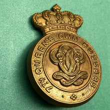 Load image into Gallery viewer, Original Victorian British Army Cap Badge - 7th Queen's Own Hussars - The Militaria Shop