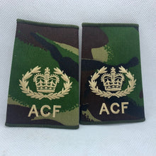 Load image into Gallery viewer, Cadet ACF DPM Rank Slides / Epaulette Pair Genuine British Army - NEW - The Militaria Shop