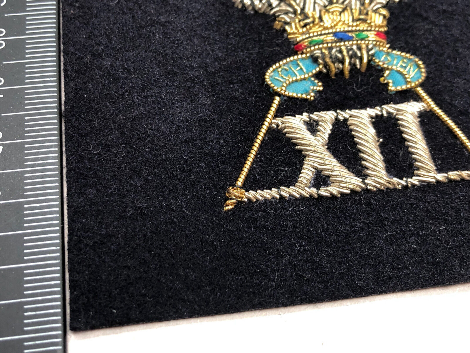 British Army Bullion Embroidered Blazer Badge - 12th Lancers - The Militaria Shop
