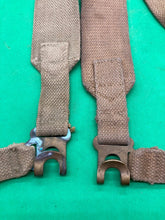Load image into Gallery viewer, Original WW2 Pattern British Army L Straps Pair - 37 Pattern Webbing Haversack - The Militaria Shop