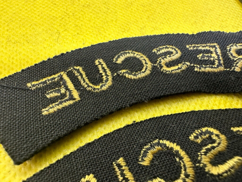 Original WW2 British Home Front Civil Defence Rescue Shoulder Titles - The Militaria Shop