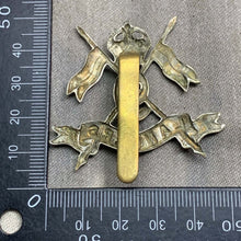 Load image into Gallery viewer, Original WW2 British Army 9th Queen's Royal Lancers Cap Badge - The Militaria Shop