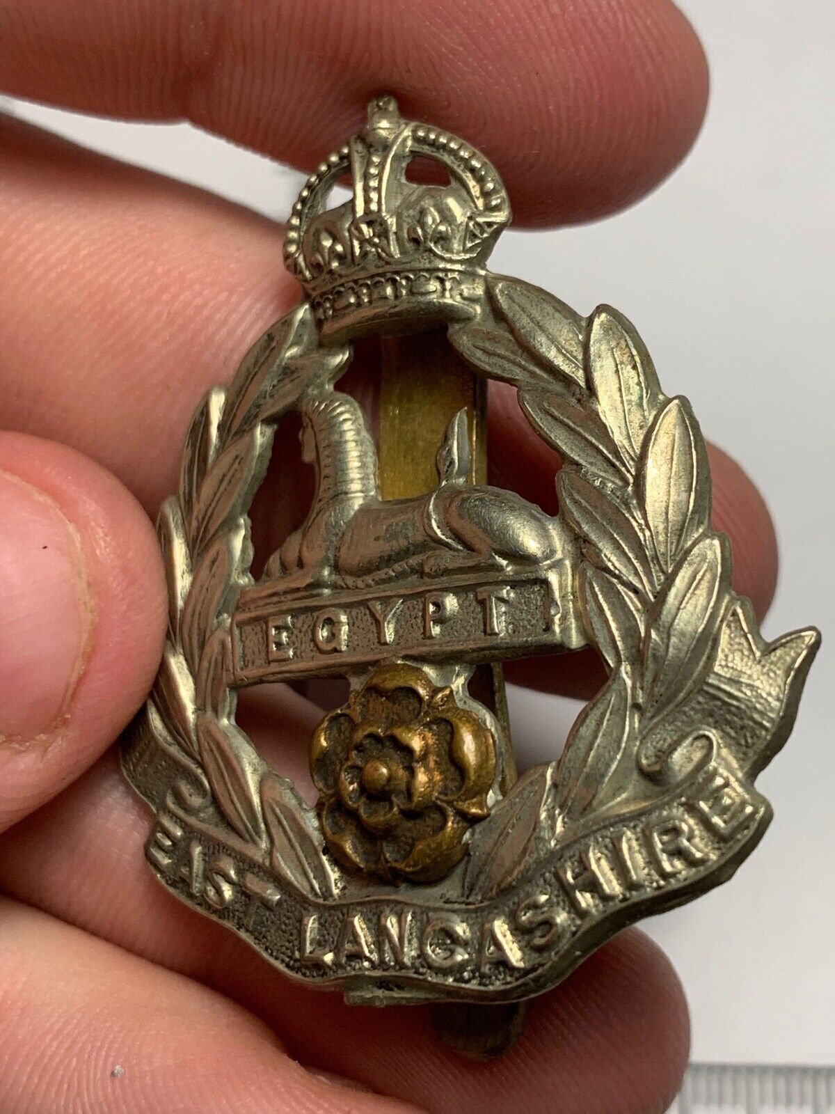 WW2 British Army Cap Badge - East Lancashire - The Militaria Shop