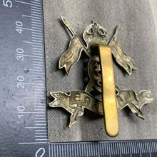 Load image into Gallery viewer, Original WW2 British Army 9th Queen's Royal Lancers Cap Badge - The Militaria Shop