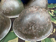 Load image into Gallery viewer, Original WW2 Canadian / British Army Mk3 Turtle Helmet - High Rivet - The Militaria Shop