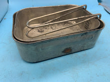 Load image into Gallery viewer, Original WW2 British Army Soldiers Mess Tin Set - Two Piece - Fold Out Handles - The Militaria Shop