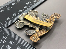 Load image into Gallery viewer, Original WW2 British Army Caernarvon & Denbigh Yeomanry Cap Badge - The Militaria Shop