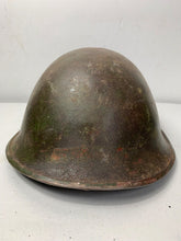 Load image into Gallery viewer, Mk3 Canadian / British Army Original WW2 Turtle Helmet High Rivet - The Militaria Shop