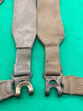 Load image into Gallery viewer, Original WW2 Pattern British Army L Straps Pair - 37 Pattern Webbing Haversack - The Militaria Shop