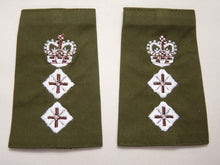 Load image into Gallery viewer, OD Green Rank Slides / Epaulette Pair Genuine British Army - NEW - The Militaria Shop