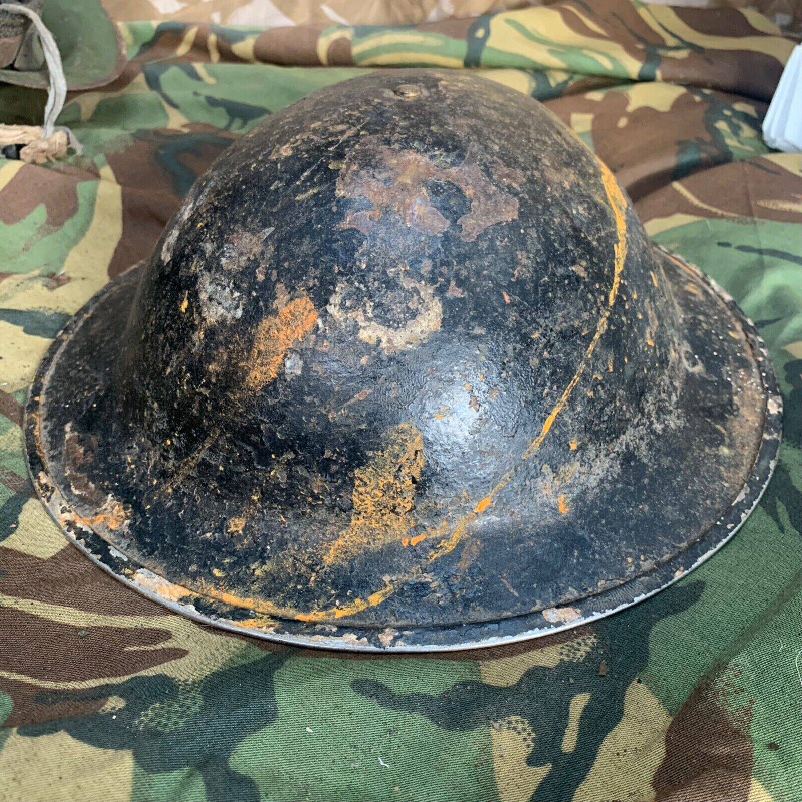 Original WW2 British Style South African Mk2 Army Combat Helmet & Liner - The Militaria Shop
