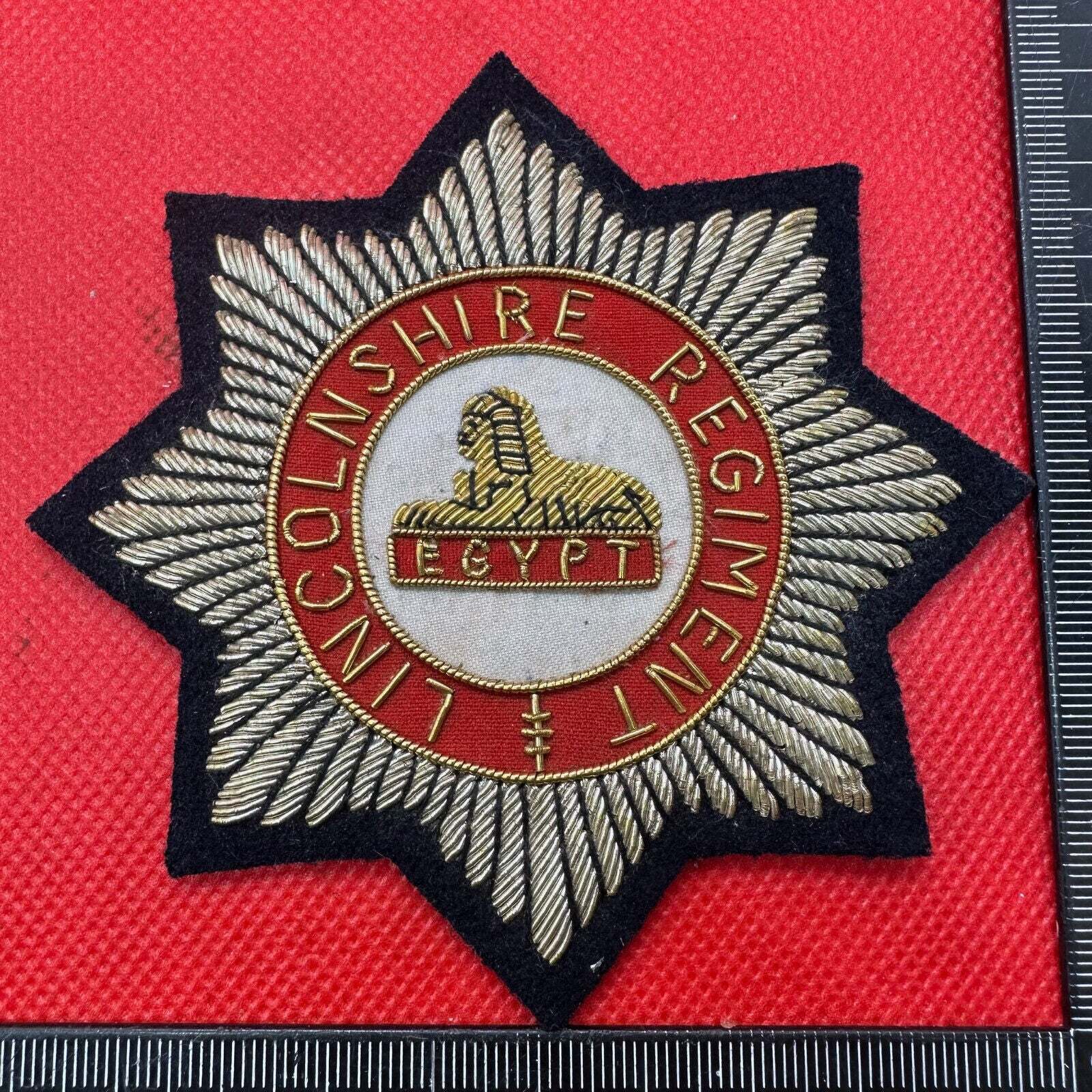 British Army Bullion Embroidered Blazer Badge - Lincolnshire Regiment - The Militaria Shop