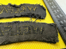 Load image into Gallery viewer, Original WW2 British Home Front Civil Defence Welfare Shoulder Titles - The Militaria Shop