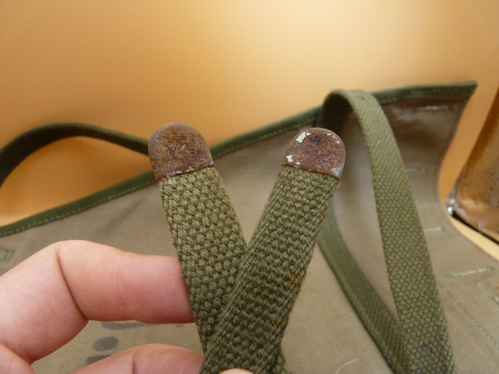 Original WW2 US Army M1928 Haversack Pack Tail - 1944 Dated - The Militaria Shop