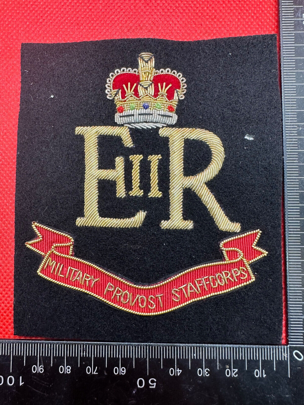British Army Bullion Embroidered Blazer Badge - Military Provost Staff Corps - The Militaria Shop