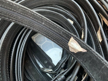 Load image into Gallery viewer, Aker Black Leather Woven Pattern Pistol Belt- 32" Waist- Hidden Coin Compar - The Militaria Shop