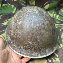 Load image into Gallery viewer, Original WW2 British / Canadian Army Mk3 Turtle Helmet & Liner - The Militaria Shop